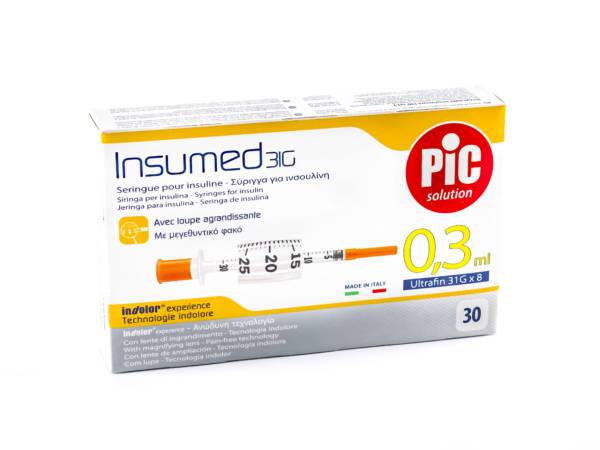 Strzykawki insulinowe INSUMED 0,3 ml G31x8mm (30szt.)